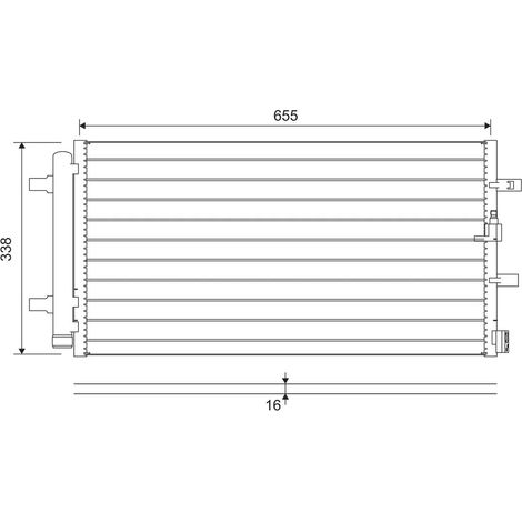 Condenseur, climatisation Valeo 814370 AUDI 4G0260403A 4G0260403B 4G0260403N