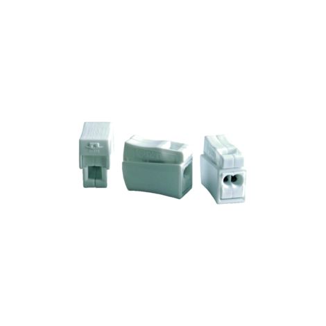 Bizline-300491 Borne de connexion 1 câble flexible/2 câbles rigides blanche (x 100)