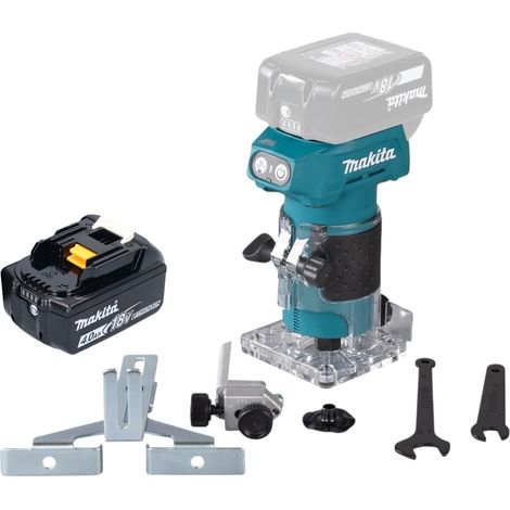 Makita DRT 52 M1 Affleureuse sans fil 18 V 6 mm Brushless + 1x batterie 4,0 Ah - sans chargeur