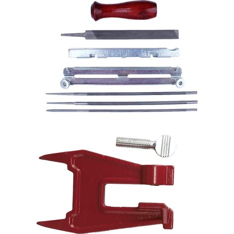 Kit professionnel d'affûteur de chaîne de tronçonneuse Taille 5/32", 3/16", 7/32", limes pour chaîne de tronçonneuse, pour Husqvarna Stihl Poulan Pro Echo Homelite Jonsered Craftsman, supports (1/5)