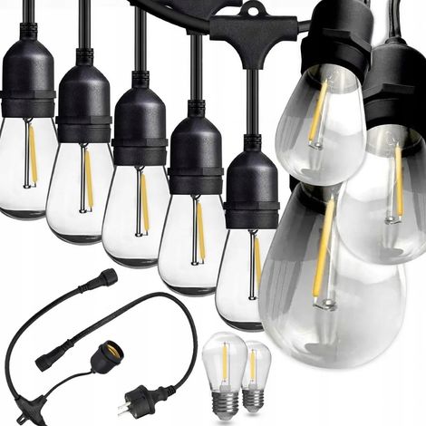 GHIRLANDA DA GIARDINO 10M LAMPADE DA GIARDINO E27 230V LAMPADINE LUCE A SOSPENSIONE (1/5)