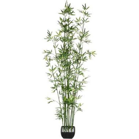 Plante Artificielle en Pot "Bambou" 183cm Vert & Noir (1/3)