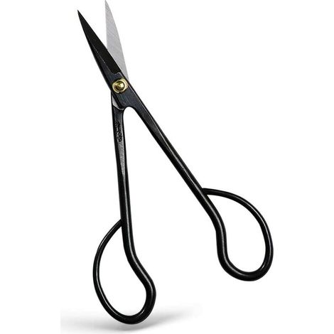 royaluxe - Ciseaux à bonsaï fabriqués au Japon 180 mm (7 pouces), outils de jardin à bonsaï japonais, sécateurs - long manche noir (1/4)
