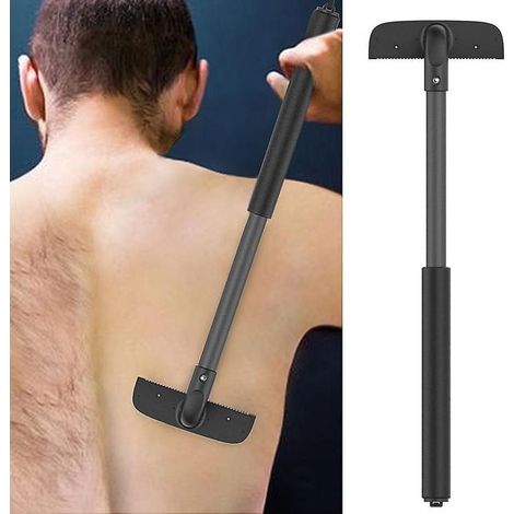 Tondeuse pour le dos et le corps, dotée d'une poignée ergonomique adaptée à une utilisation sur peau sèche ou humide. (1/4)