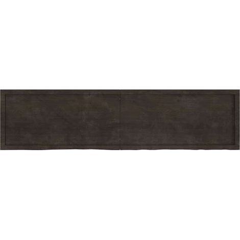 Étagère murale Étagère flottante marron foncé bois chêne massif traité (1/5)