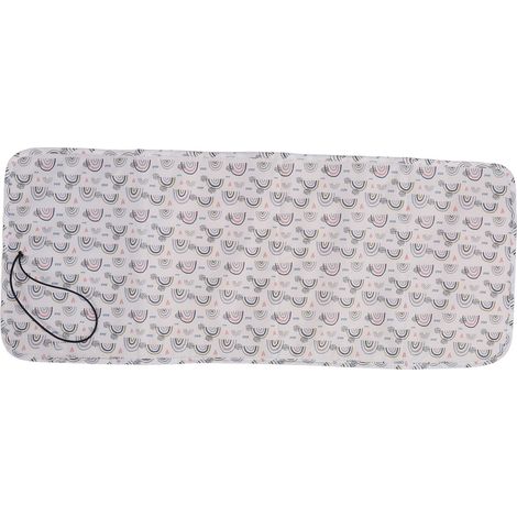 Tableau à langer imperméable motif arc-en-ciel blanc, tapis bébé portable multifonction en nylon (1/5)