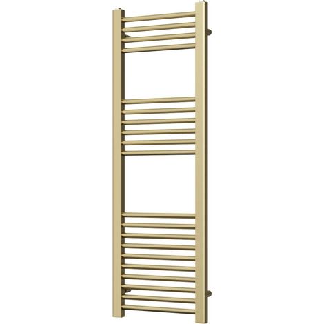 Zeal - Brushed Brass Heated Towel Rail - H1200mm x W400mm - Straight (1/2)