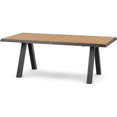 Siena Garden Tirana Dining Tisch 200 x 100 cm - Aluminium (matt anthrazit) & FSC-Teak (1/5)