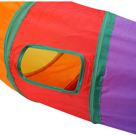 Tunnel pour chat, jouet pour chat arc-en-ciel à trois canaux, canal en J, canal en S, tunnel interactif de type bloc, assemblage à faire soi-même, jouet pour chat pliable. (1/4)