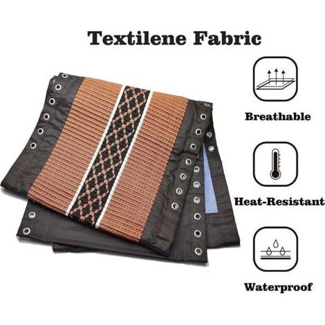 Toile de Rechange pour Transat avec 4 Corde Rélastiques - Kit Réparation Chaise Longue (160 x 43 cm) (1/5)