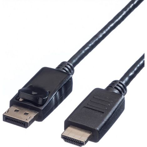 Value VALUE - Video- / Audiokabel - DisplayPort / HDMI - 32 AWG - DisplayPort (M) - HDMI, 19-polig (M) - 3 m - abgeschirmt - Schwarz (11.99.5782)