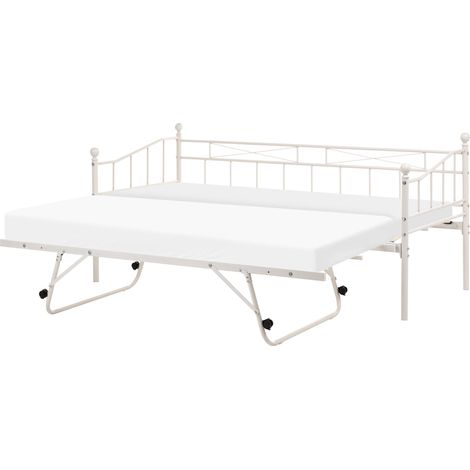 Letto singolo per bambini con letto estraibile in metallo beige 90 x 200 cm Louannec (1/5)