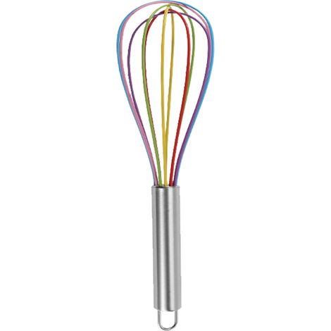 Fouet À Crème En Silicone - Batteur À Œufs Manuel En Acier Inoxydable - Pour Cuisine Et Pâtisserie - 1 Pièce (1/5)