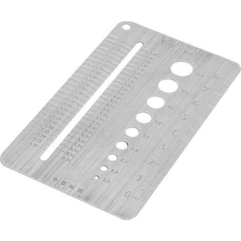 Jauge de diamètre de vis en acier inoxydable 2-10 mm (1/5)