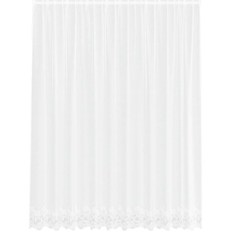 Maison Exclusive - Spitzenvorhang mit Vorhängen Floral Weiß 200 x