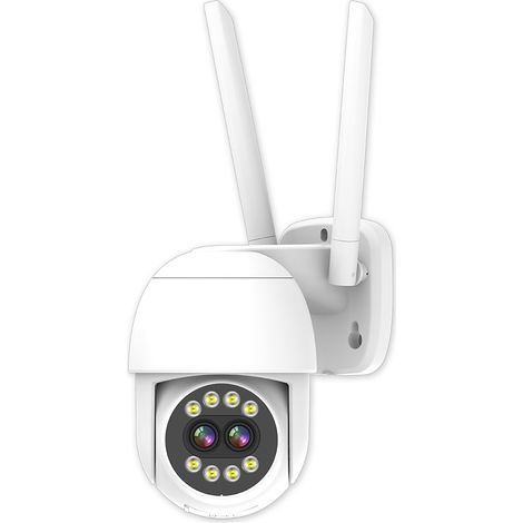 Caméra de surveillance extérieure sans fil PTZ avec zoom optique et vision nocturne couleur (1/4)