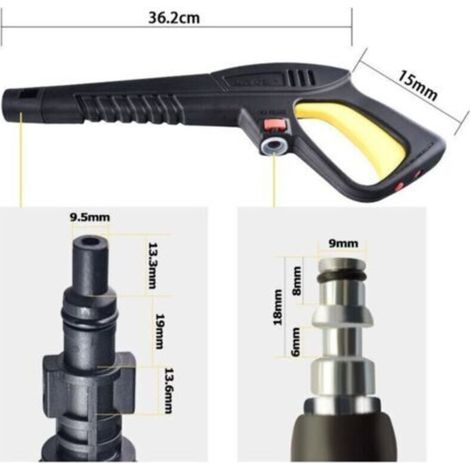 Pistolet à eau haute pression avec pistolet rotatif, compatible avec les nettoyeurs haute pression Lavor..DEBUNS