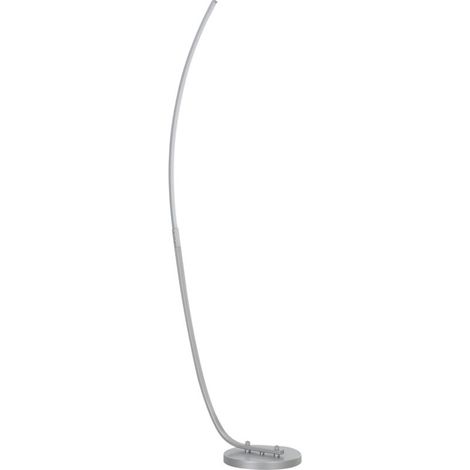 Lampadaire LED pour salon, lampadaire avec interrupteur au pied, lampadaire à intensité variable, lampadaire pour chambre, argent