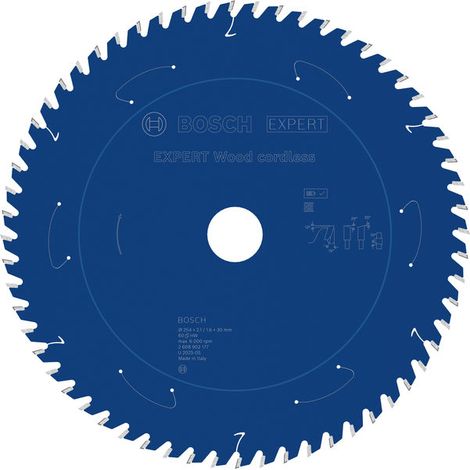 Bosch EXPERT Wood cordless Circular Saw Blade 254x 2.1/1.6 x 30mm T60 2608902177 (1/4)