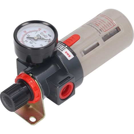 Kit de filtre à air pneumatique G1/2 réutilisable, réglable jusqu'à 1,0 MPa, avec séparateur huile/eau et manomètre. (1/5)