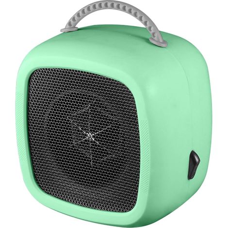 Chauffage d'appoint portable, petit radiateur rapide avec poignée, adapté au bureau, à la chambre, à la cuisine, vert
