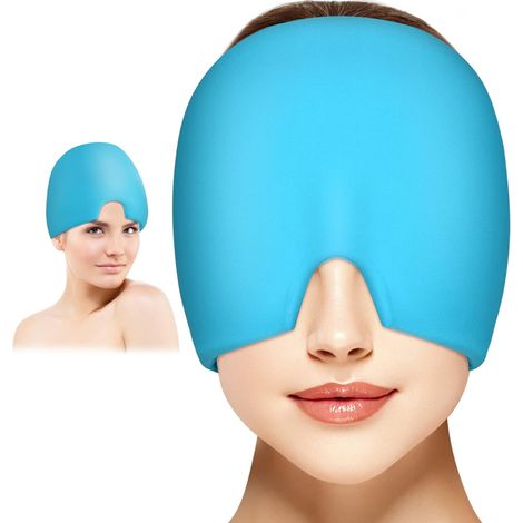 Chapeau Migraine, 180° Bonnet Migraine Relief Cap En Gel, Réutilisable Masque Migraine Et Céphalées, Chapeau De Soulagement Des Maux De Tête Pour Les Migraines Et Soulagement Des Tensions (1/5)