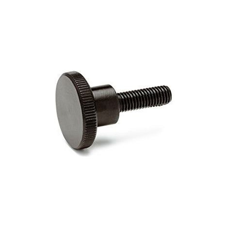 Ganter Norme Elements haute Vis moletees - DIN 464 - Filetage M4 - Acier bruni, noir, DIN 464-M4-25 (1/2)