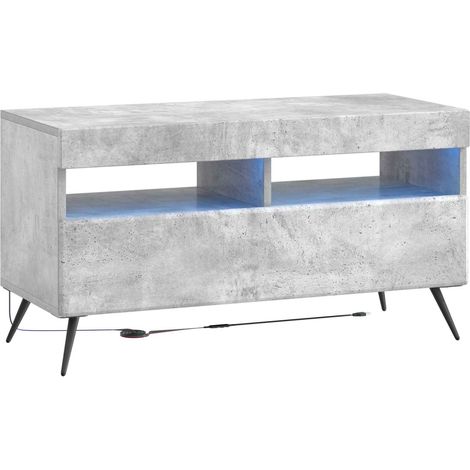 Mueble de TV LED Gris Hormigón Madera de ingeniería vidaXL (1/5)