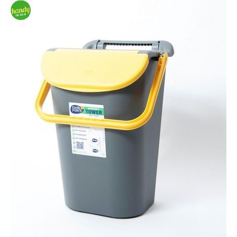 Pattumiera Belli E Forti Tower Bin 40 lt Giallo Con Maniglione