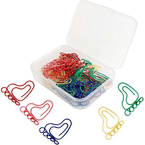 Lot de 30 trombones en forme d'empreinte de pied, accessoires de bureau-3.20X2.60X0.10CM (1/3)