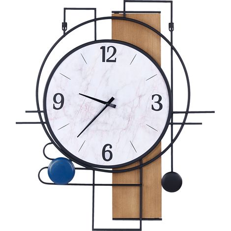 Reloj de pared de hierro con forma irregular multicolor 60 x 70 cm Tavel (1/5)