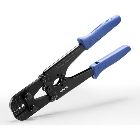 VEVOR Pinza Crimpatrice per Funi Metalliche 1,2-3,17 mm, Pinza con Marcature Metriche e Imperiali, Forza Regolabile, per Lavori Manicotti Ovali e Doppi in Alluminio Manicotti in Rame Guaine Alluminio