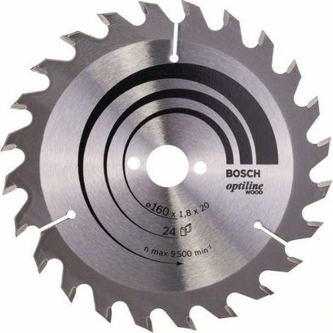 Bosch Optiline Wood lama per sega circolare argento 160 mm