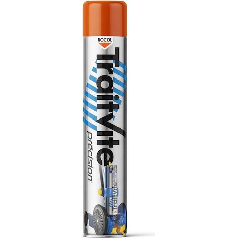 Peinture de traçage permanente TRAITVITE PRECISION - orange RAL 2009 - 750 mL - ROCOL