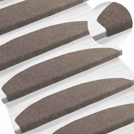Maison Exclusive - Tappetini per scale autoadesivi 15 pcs Moca 80 x 24,5 x 3,5 cm