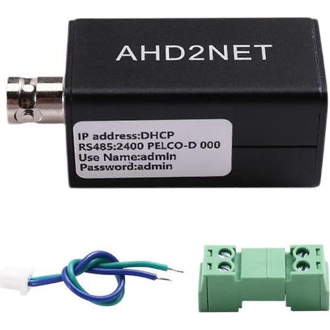 Encodeur vidéo AHD/TVI/CVI/CVBS vers IP 1080p compatible ONVIF pour NVR RJ45 (conversion pour caméras de sécurité analogiques), sans PoE. (1/5)