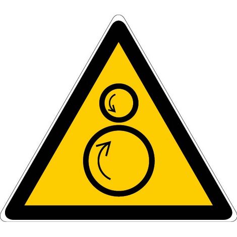 Panneau Danger rouleaux contrarotatifs - Rigide Triangle 100mm - 4180304