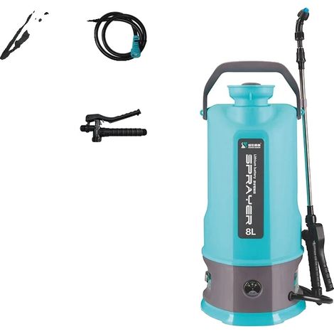 Pulverizador eléctrico, caudal ajustable, uso versátil, 8 litros (1/2)