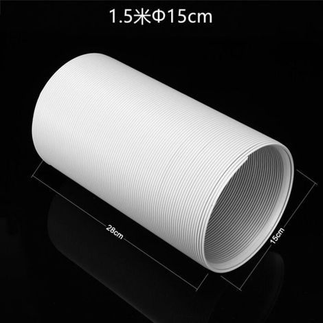 Tuyau D'evacuation - Climatiseur Mobile - Diametre 150 Mm - Longueur Reglable 30 A 150 Cm - Polypropylene - Usage Interieur (1/5)