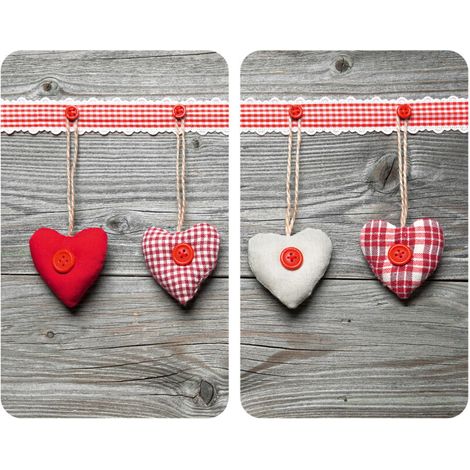 Protection plaque de cuisson en verre trempé – Lot de 2 – Dimensions 52x30cm – Résistant aux chocs et éraflures – Pour plaques induction et gaz (1/5)