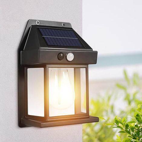 Solar-Außenleuchte, 3 Modi, wasserdichte Solar-Wandleuchte für Zäune, Gärten, Treppen, Terrassen, Garagen, dekorative Beleuchtung (1/5)