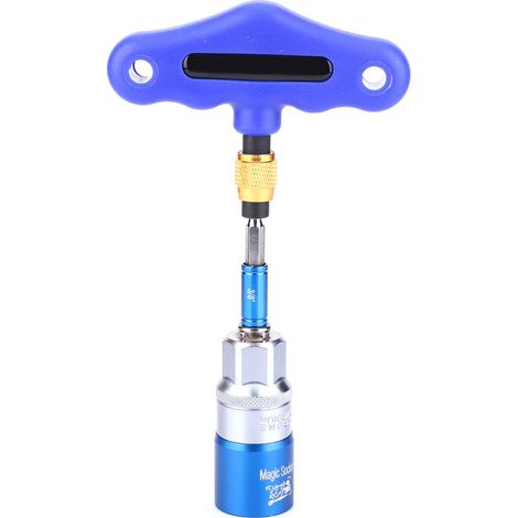 4-teiliges Set 9-21 mm Universal-Steckschlüssel, T-Griff-Bohreradapter, Doppelbit-Set, blau (1/5)
