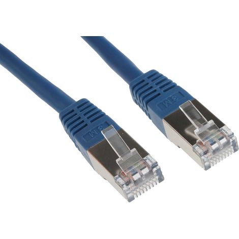 Câble cat 6 Avec connecteur / , S/FTP, gaine PVC Bleu, 3m ( Prix pour 1 )