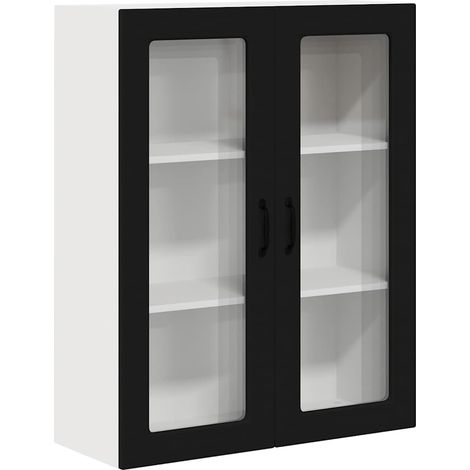 Meuble mural de cuisine，Armoire de cuisine Noir 80 x 31 x 100 cm Bois d'ingénierie CFW25600 (1/5)