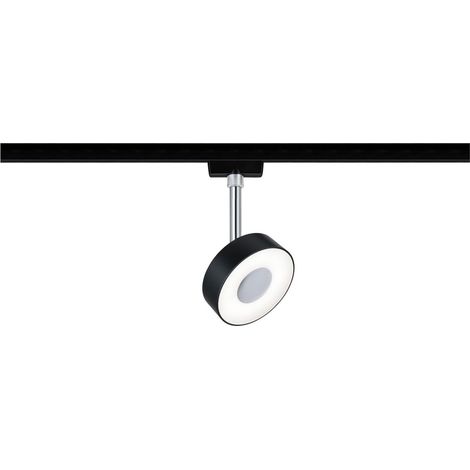 Paulmann 96939 URail LED-Spot Circle 5W Schwarz matt/Chrom 4000K Metall/Kunststoff dimmbar (1/5)