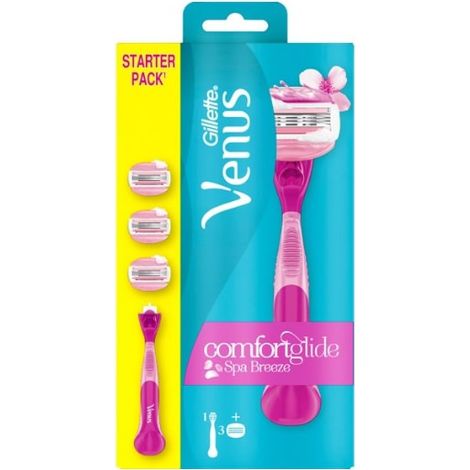 Rasoio da donna Gillette Venus Comfortglide Spa Breeze con 4 lame