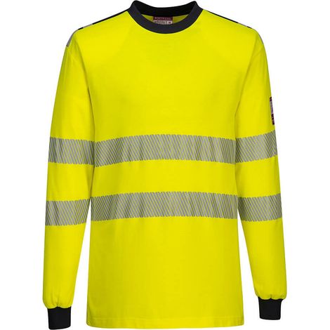 Maglietta Hi-vis Flamme Resistente Wx3 Colore: Giallo/marino Taglia M - Portwest