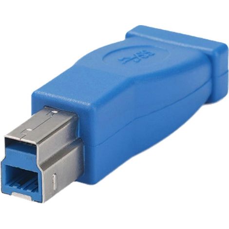 Adaptateur USB B3.0 mâle vers Type-C femelle, adapté au transfert rapide de données et à la charge des imprimantes et des disques durs externes, bleu. (1/5)