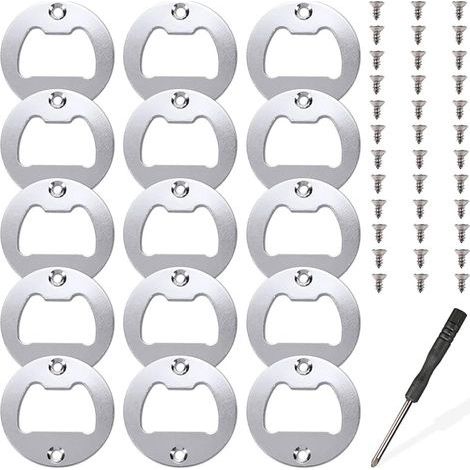 15 Ensembles d'Inserts de Décapsuleur, Kit de Pièces d'Insertion en Métal pour Ouvre-Bouteille, moules de Coulée en Résine, ouvre-bière en résine, Accessoires de Bricolage (1/5)