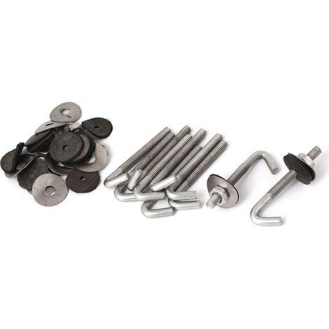 60mm Länge 6mm x 40mm Gewinde 7 Form Metall Sechskantmutter Unterlegscheibe (1/4)